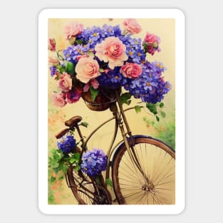 Watercolor vintage bike Sticker